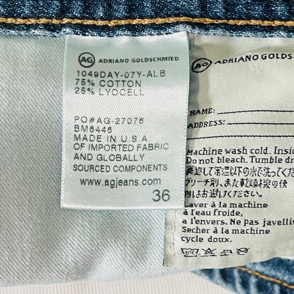 AG Adriano Goldschmied Men's 36x34 The Protege Straight Leg Blue Denim Jean USA - Picture 3 of 10